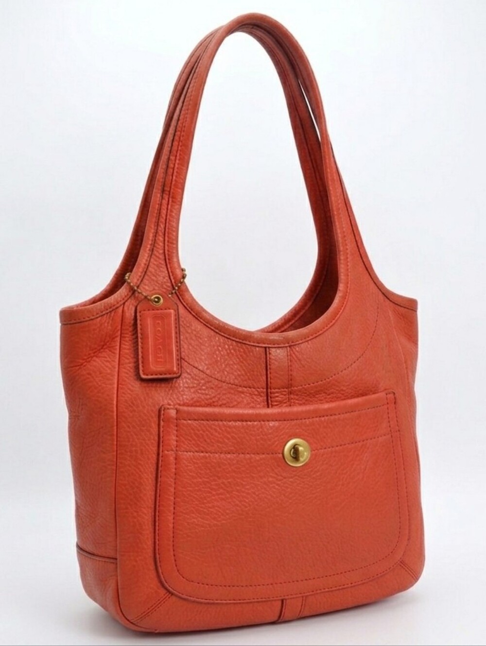 Coach Legacy Lining Ergo Coral 2007 Shoulder Bag EUC